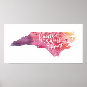 Zuhause-süßes Zuhause Nord-Carolina Poster