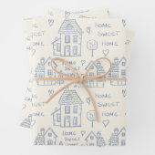 Zuhause Süßes Zuhause-Packpapier Geschenkpapier Set (Beispiel)