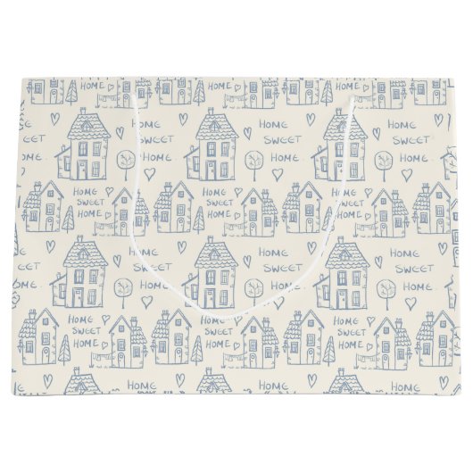 Zuhause Süßes Zuhause-Packpapier Große Geschenktüte (Vorderseite)
