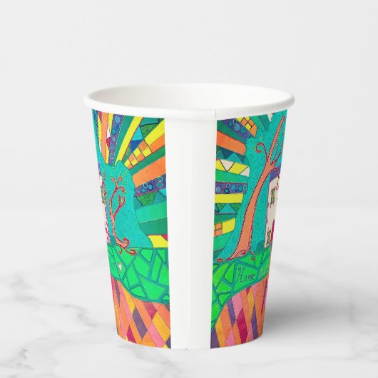 Zuhause-Süßes Zuhause Pappbecher (Rechts)