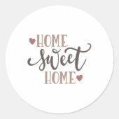 Zuhause-Süßes Zuhause Runder Aufkleber (Vorderseite)