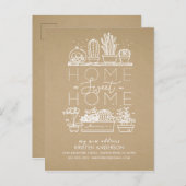 Zuhause-süßes Zuhause-saftige bewegliche Ankündigungspostkarte (Vorne/Hinten)