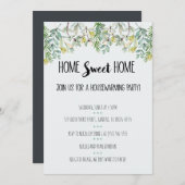 Zuhause-süßes Zuhause-saftige Haus-Erwärmung Einladung (Vorne/Hinten)