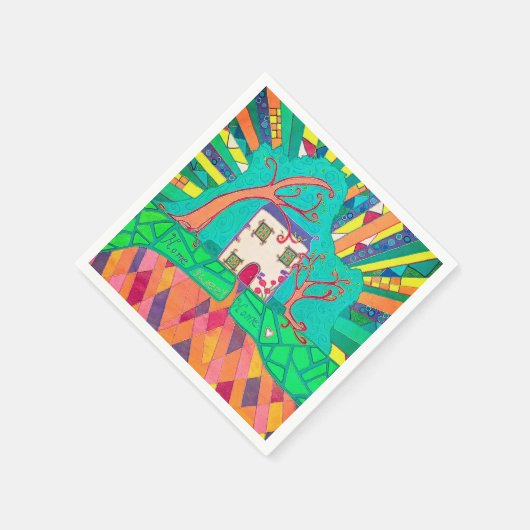 Zuhause-Süßes Zuhause Serviette (Ecke)