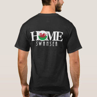 ZUHAUSE Swansea Wales (Rückseite) T-Shirt