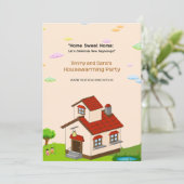 Zuhause Sweet Celebration Housewarming Party Invit Dankeskarte (Stehend Vorderseite)
