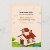 Zuhause Sweet Celebration Housewarming Party Invit Dankeskarte (Vorne/Hinten)