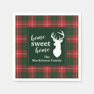 Zuhause Sweet Family Christmas Tartan MacKinnon Serviette