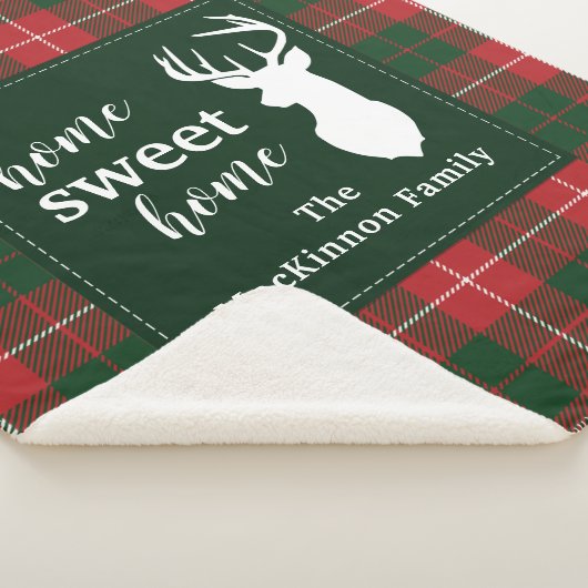 Zuhause Sweet Family Weihnachten Tartan MacKinnon Sherpadecke (3/4)