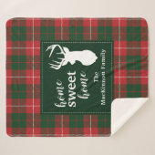 Zuhause Sweet Family Weihnachten Tartan MacKinnon Sherpadecke (Vorderseite (Horizontal))