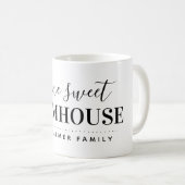 Zuhause Sweet Farmhouse Monogram Kaffeetasse (VorderseiteRechts)