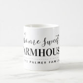 Zuhause Sweet Farmhouse Monogram Kaffeetasse (Mittel)