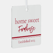Zuhause Sweet Farmhouse Ornament Aus Metall (Vorderseite Rechts)