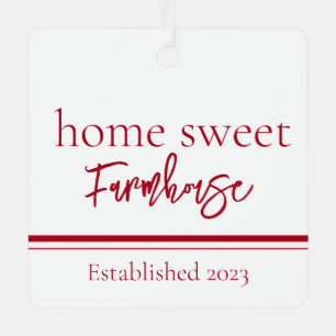 Zuhause Sweet Farmhouse Ornament Aus Metall