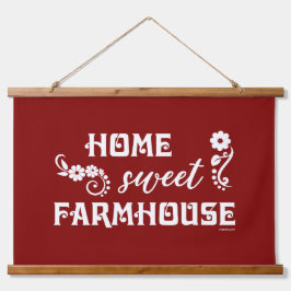 ZUHAUSE SWEET FARMHOUSE WANDTEPPICH MIT HOLZRAHMEN