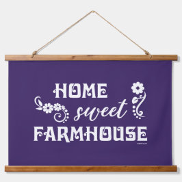 ZUHAUSE SWEET FARMHOUSE WANDTEPPICH MIT HOLZRAHMEN