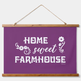 ZUHAUSE SWEET FARMHOUSE WANDTEPPICH MIT HOLZRAHMEN
