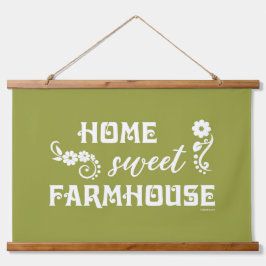 ZUHAUSE SWEET FARMHOUSE WANDTEPPICH MIT HOLZRAHMEN