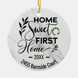 Zuhause Sweet First Zuhause 2022 Personalisierte A Keramik Ornament