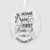 Zuhause Sweet First Zuhause 2023 Personalisierte A Ornament (Vorderseite)