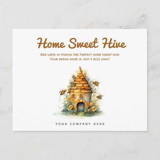 Zuhause Sweet Hive Real Anwesen Farm Postkarte (Vorderseite)