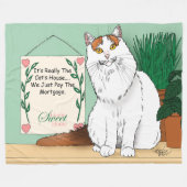 Zuhause Sweet Kitty Zuhause Fleecedecke (Vorderseite (Horizontal))