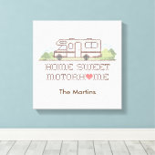 Zuhause Sweet Motor Zuhause Canvas Print Leinwanddruck (Insitu (Holzboden))