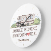 Zuhause Sweet Motor Zuhause Clock Große Wanduhr (Winkel)