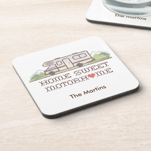 Zuhause Sweet Motor Zuhause Untersetzer (Linke Seite)