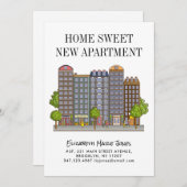Zuhause Sweet New Apartment Moving Ankündigung (Vorne/Hinten)
