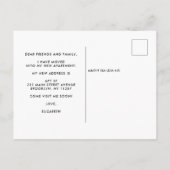 Zuhause Sweet New Apartment Moving Ankündigungspostkarte (Rückseite)