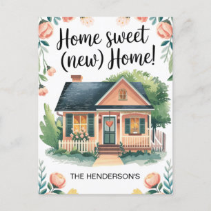 Zuhause Sweet New Zuhause Change Address Postcard Postkarte