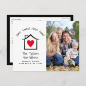 Zuhause Sweet New Zuhause Foto Moving Ankündigung Postkarte (Vorne/Hinten)