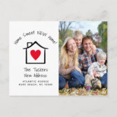 Zuhause Sweet New Zuhause Foto Moving Ankündigung Postkarte (Vorderseite)