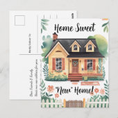 Zuhause Sweet New Zuhause Moving Ankündigung Postk Postkarte (Vorne/Hinten)