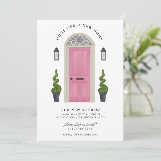 Zuhause Sweet New Zuhause Moving Einladung (Stehend Vorderseite)