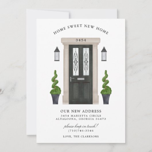 Zuhause Sweet New Zuhause Moving Einladung (Vorderseite)