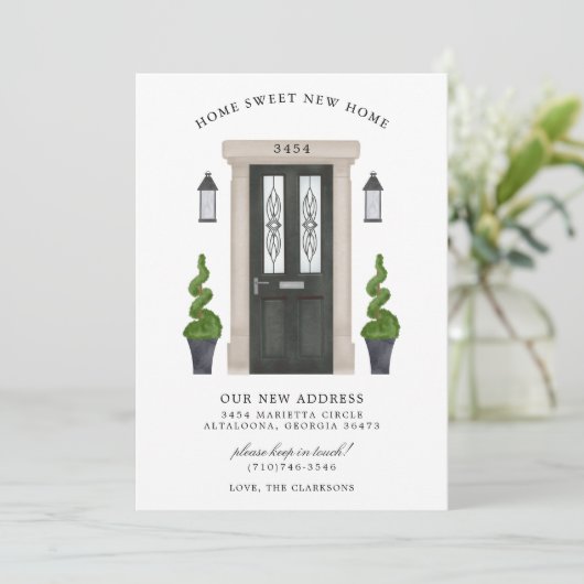 Zuhause Sweet New Zuhause Moving Einladung (Stehend Vorderseite)