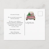 Zuhause Sweet New Zuhause Red Truck Holiday Moving Ankündigungspostkarte (Rückseite)