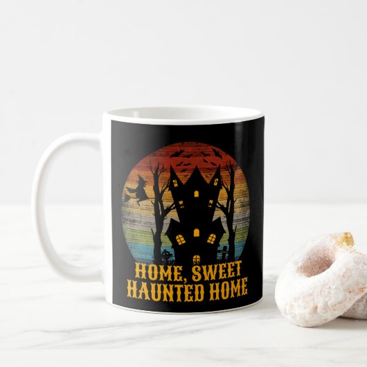 ZUHAUSE SWEET SPUK ZUHAUSE lustige halloween Kaffeetasse (Mit Donut)