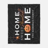 Zuhause Sweet Spuk Zuhause Personalisiert Hallowee Fleecedecke (Vorderseite)