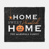 Zuhause Sweet Spuk Zuhause Personalisiert Hallowee Fleecedecke (Vorderseite (Horizontal))
