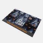 Zuhause Sweet Spuk Zuhause Personalisiert Hallowee Fußmatte (Schrägansicht)