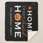 Zuhause Sweet Spuk Zuhause Personalisiert Hallowee Sherpadecke (Vorderseite)