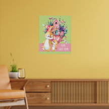 Zuhause Sweet Zuhause Adorable Watercolor Bunnies