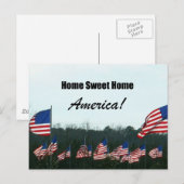 Zuhause Sweet Zuhause; Amerika! Postkarte (Vorne/Hinten)