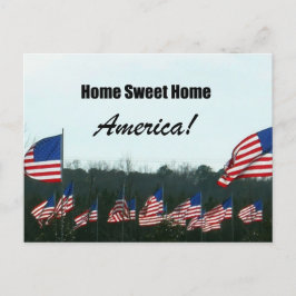 Zuhause Sweet Zuhause; Amerika! Postkarte