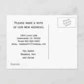 Zuhause Sweet Zuhause Ändern der Adresse Postkarte (Rückseite)