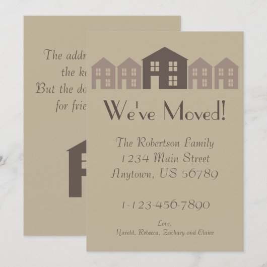 Zuhause Sweet Zuhause Ankündigung (Vorne/Hinten)