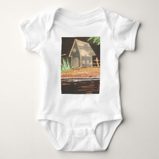 Zuhause Sweet Zuhause Art Print Baby Strampler (Vorderseite)